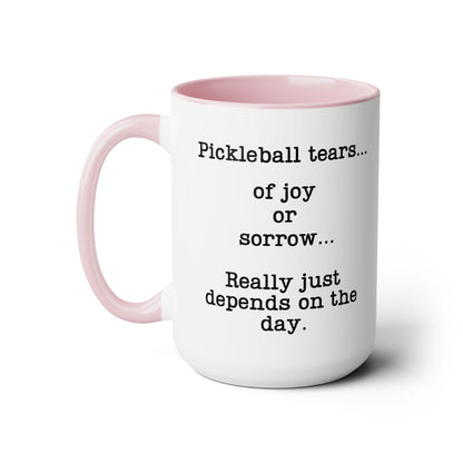 Pickleball Tear Holder 5oz Coffee Mug