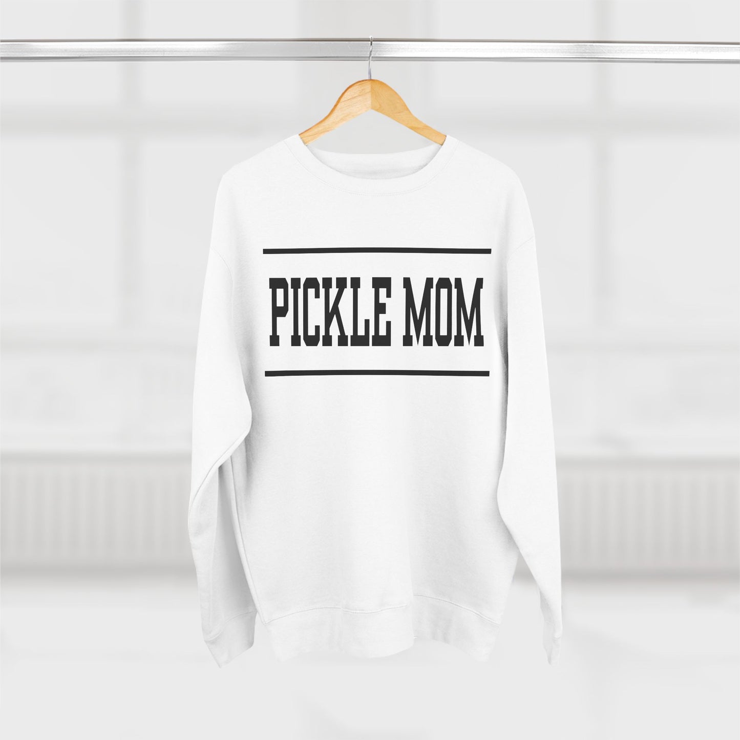 Varsity Pickle Mom Pickleball Premium Sweatshirt