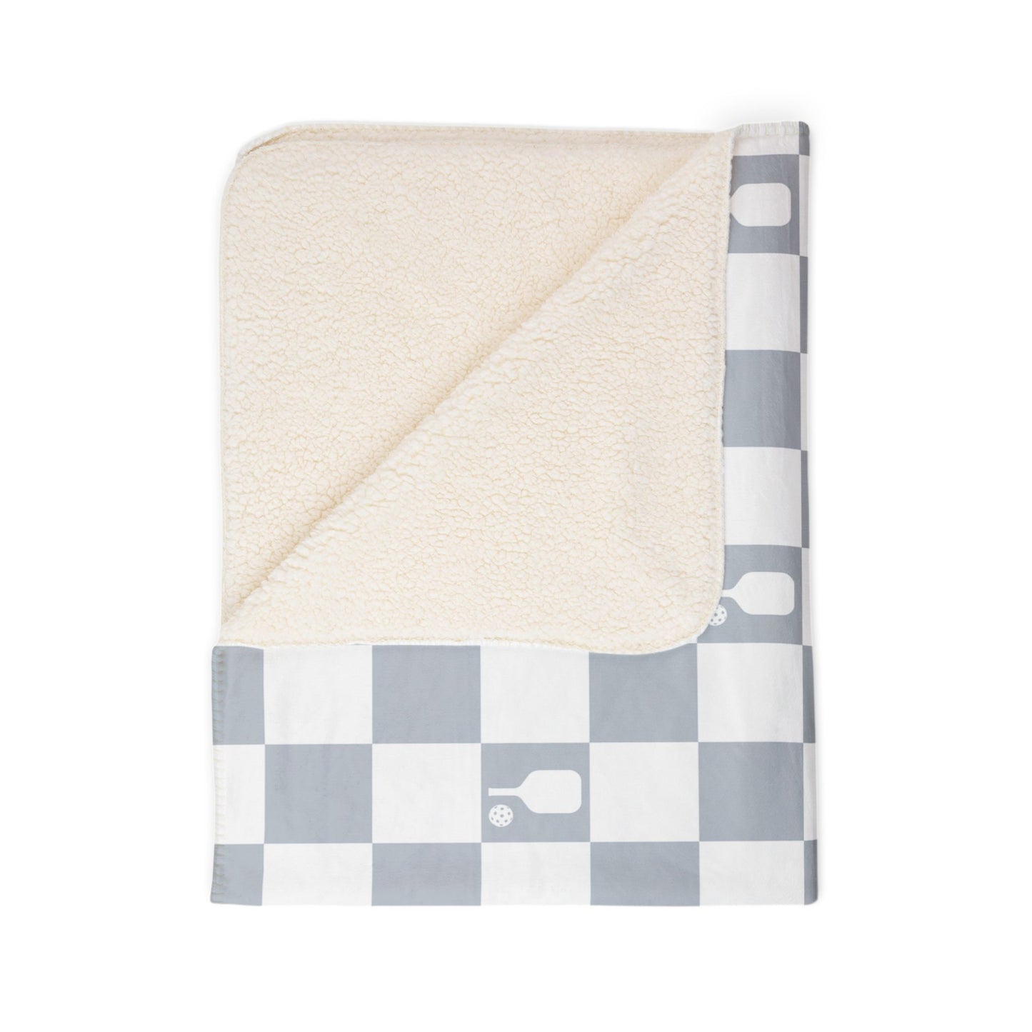 Checkered Pickle Fleece Sherpa Blanket