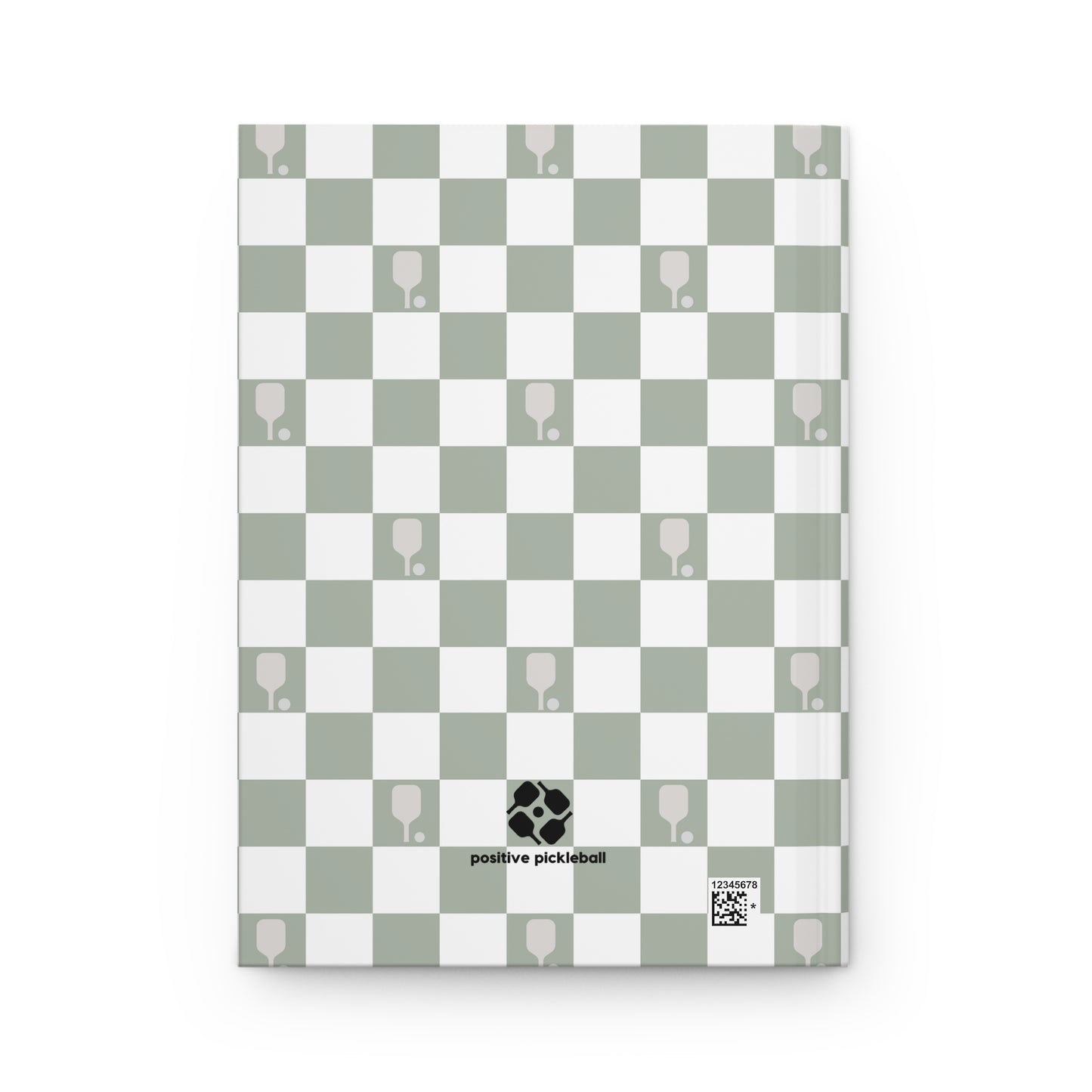 Sage Check Paddle Hardcover Journal Matte