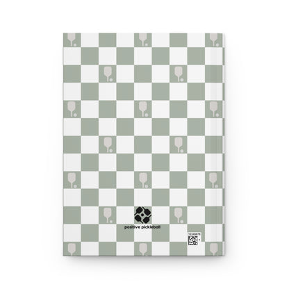 Sage Check Paddle Hardcover Journal Matte