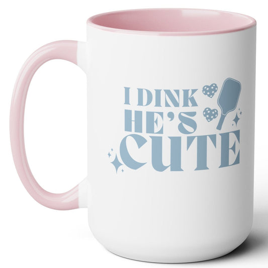 Retro I Dink He's Cute 15oz Coffee Mug