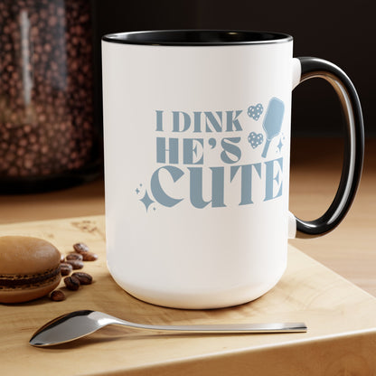 Retro I Dink He's Cute 15oz Coffee Mug