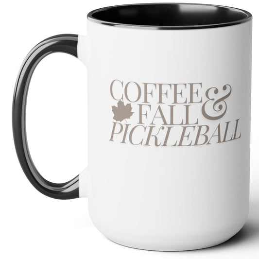 Coffee Fall & Pickleball 15oz Coffee Mug