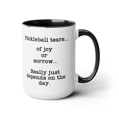 Pickleball Tear Holder 5oz Coffee Mug