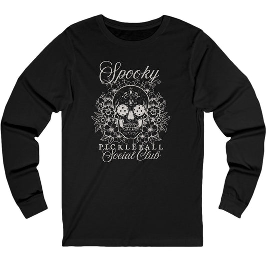 Spooky Pickleball Long Sleeve Jersey Tee