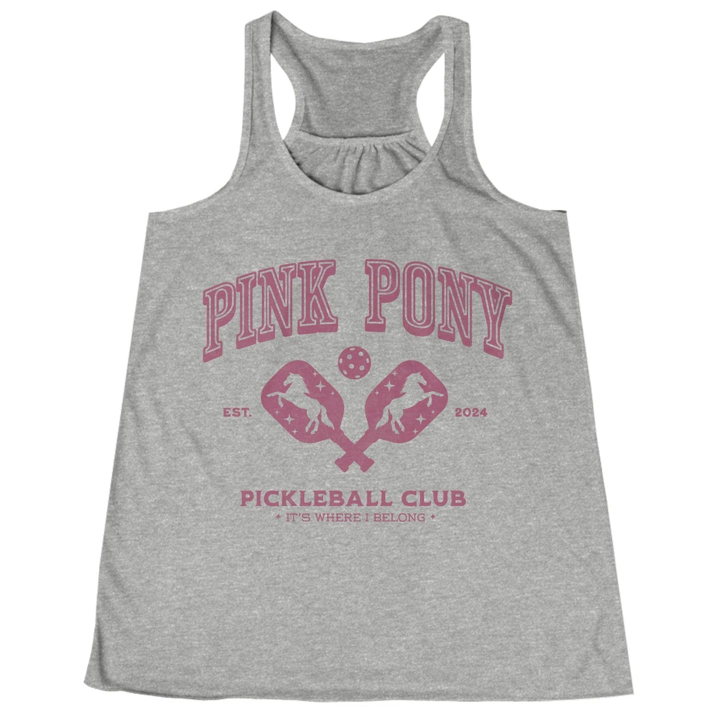 Pink Pony Pickleball Club Women's Flowy Racerback Tank