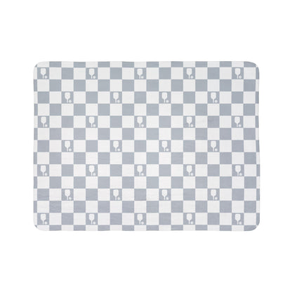 Checkered Pickle Fleece Sherpa Blanket