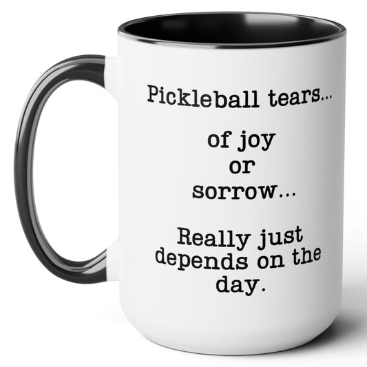 Pickleball Tear Holder 5oz Coffee Mug