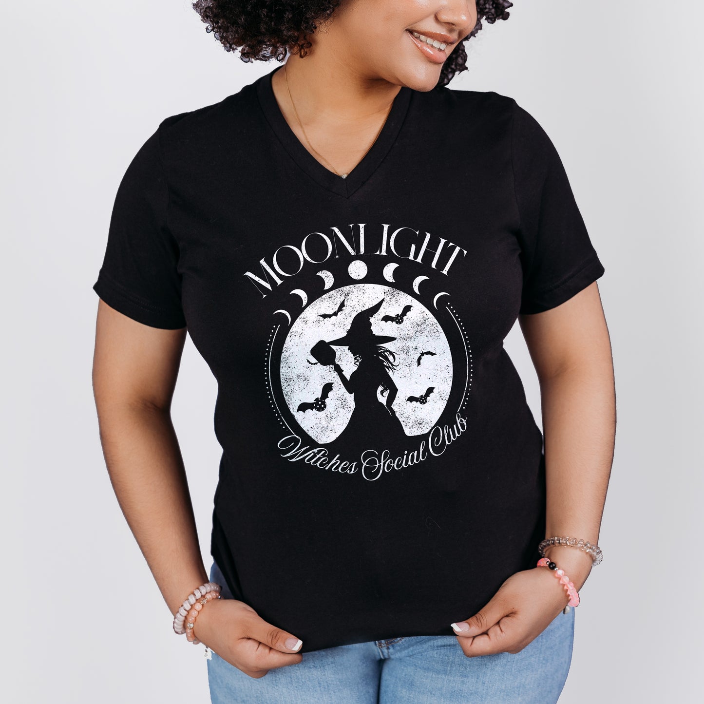 Moonlight Witches Club V-Neck Tee