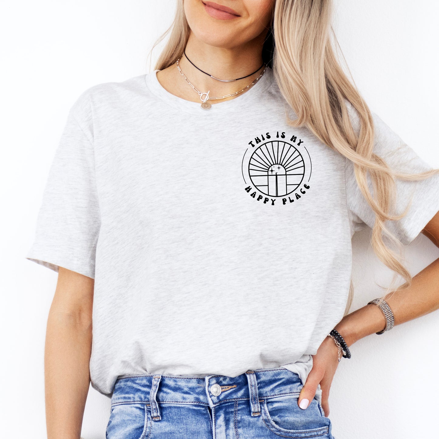 This is My Happy Place Retro Unisex Cotton Tee