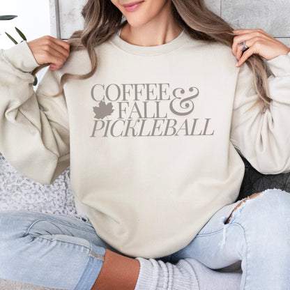 Coffee Fall & Pickleball Sweatshirt