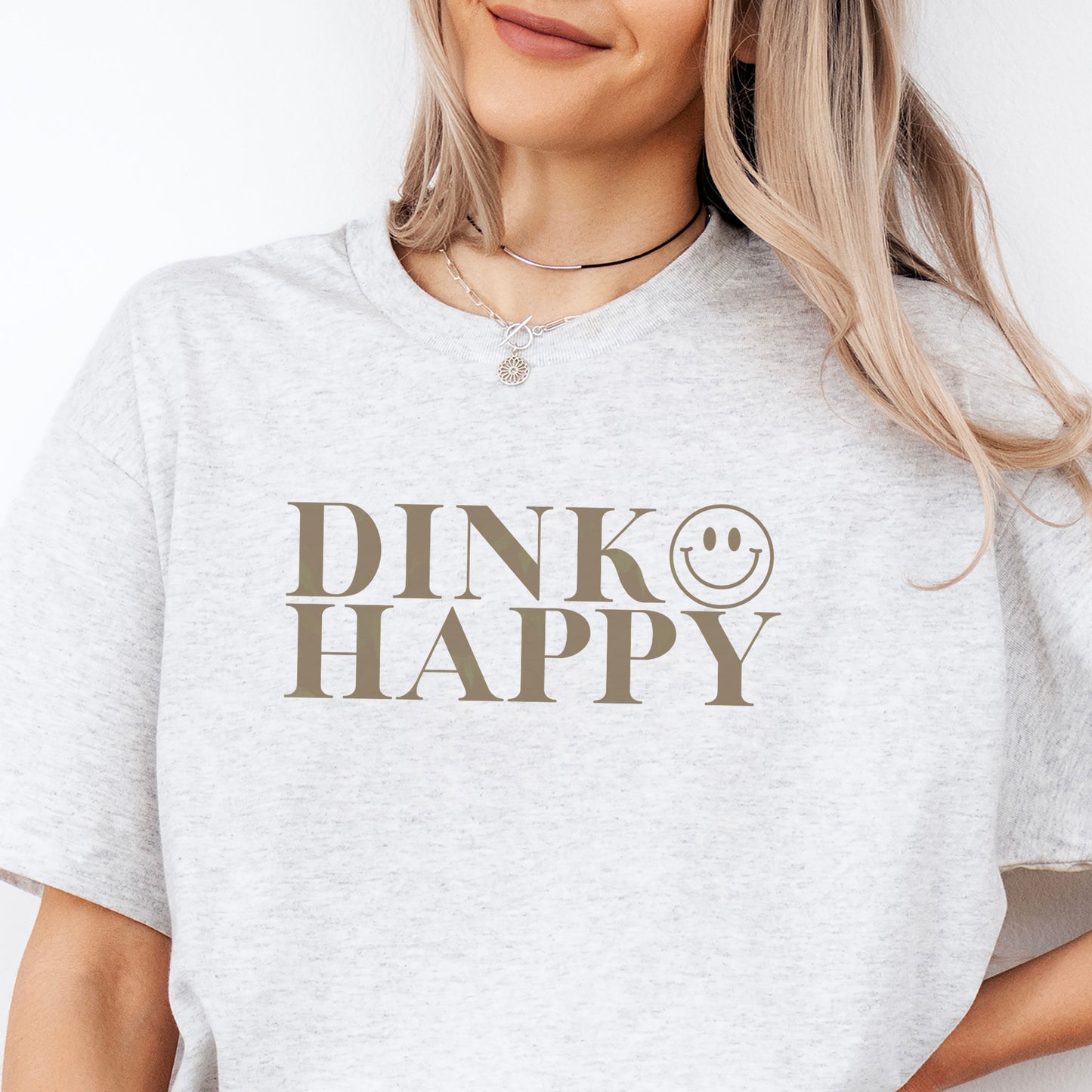 Dink Happy Smiley Cotton Unisex Tee