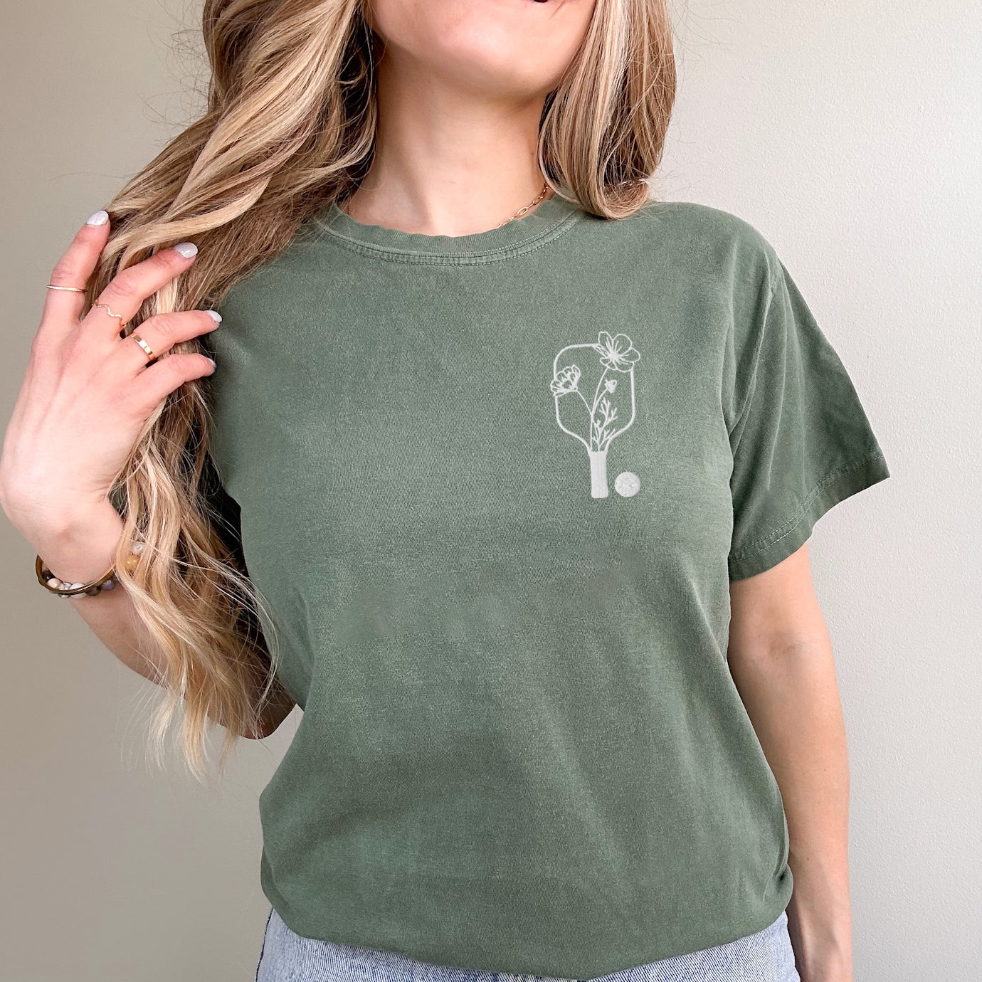 Embroidered Floral Paddle Tee