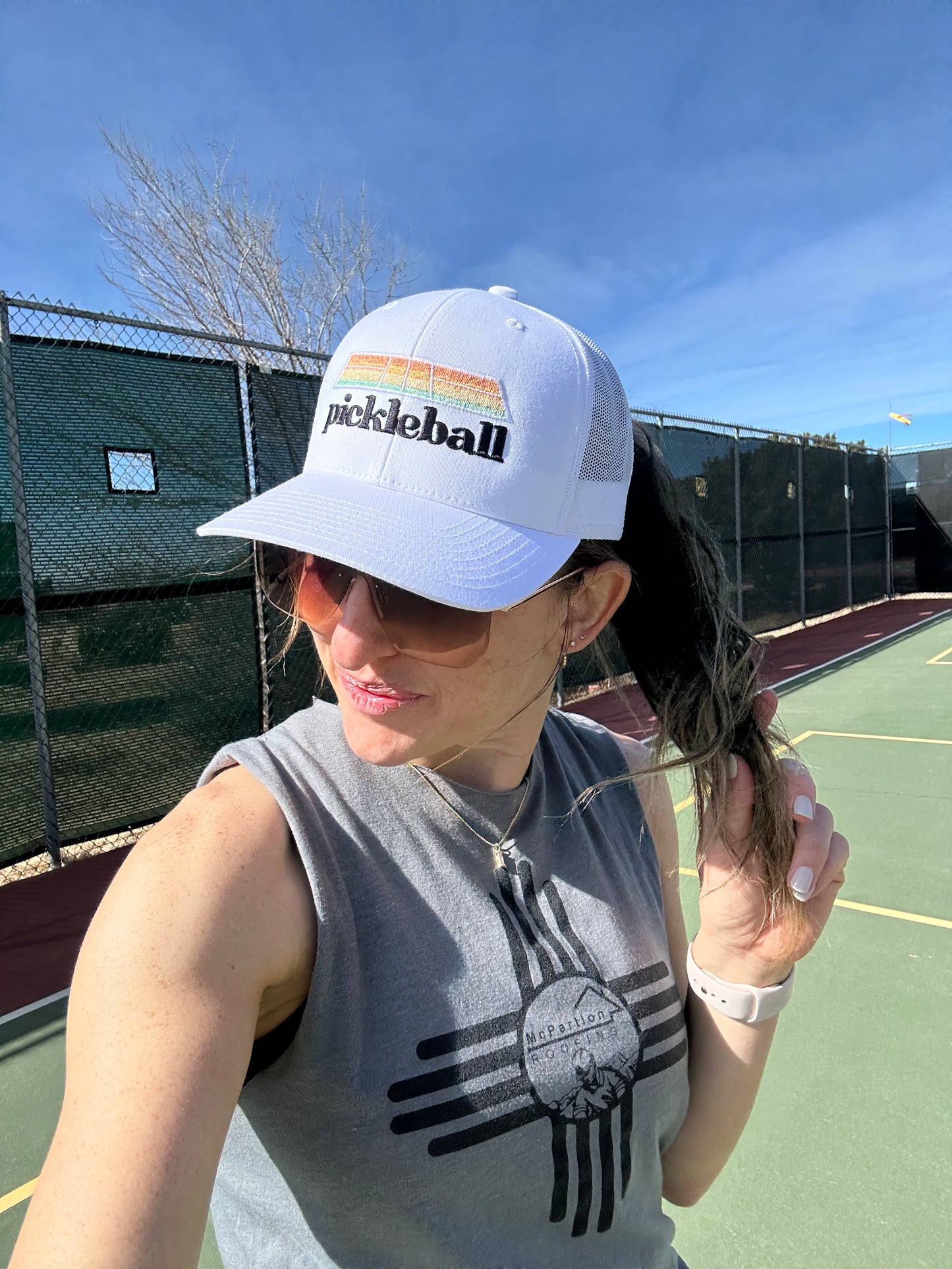 Embroidered Retro Pickleball Trucker Hat