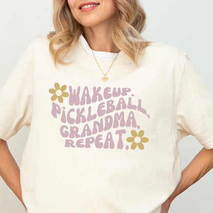 Pickleball Grandma  Repeat Cotton Unisex Tee