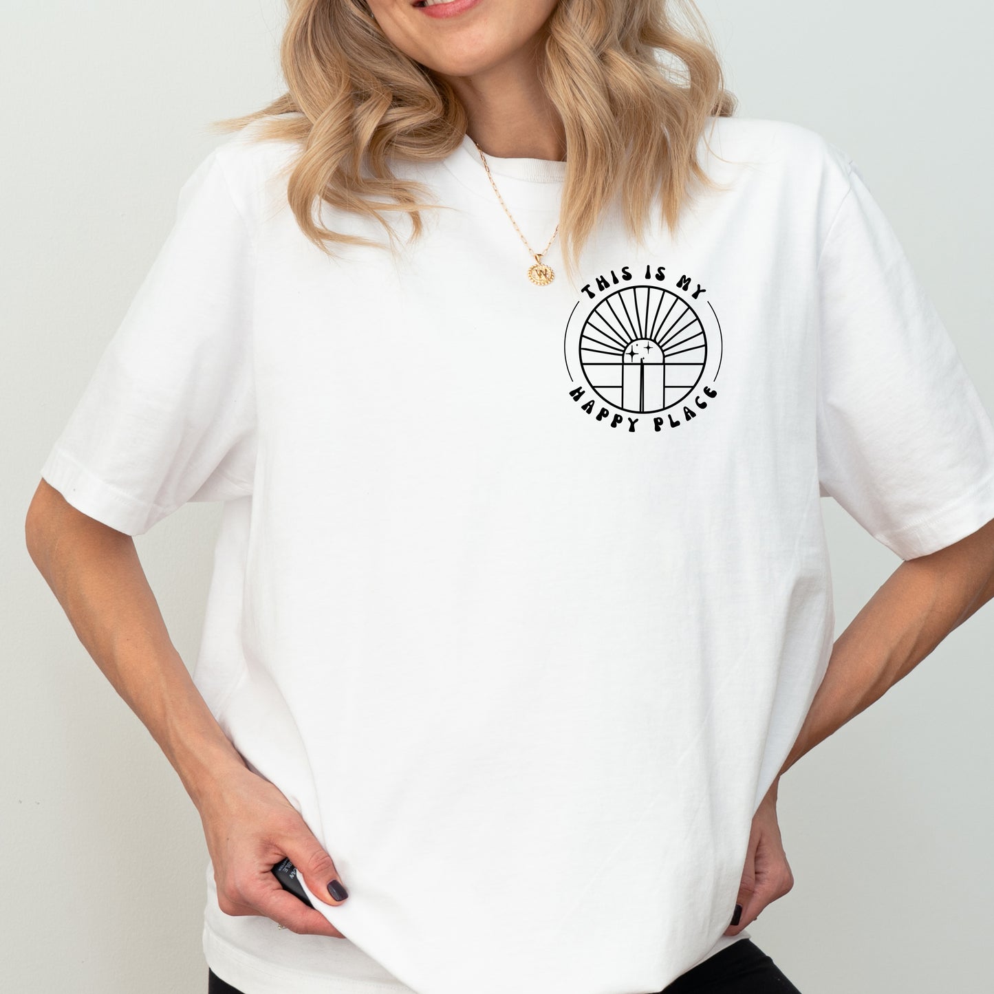 This is My Happy Place Retro Unisex Cotton Tee