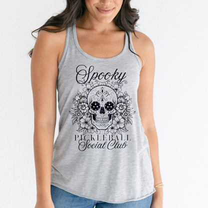 Spooky Pickleball Social Club Racerback Tank