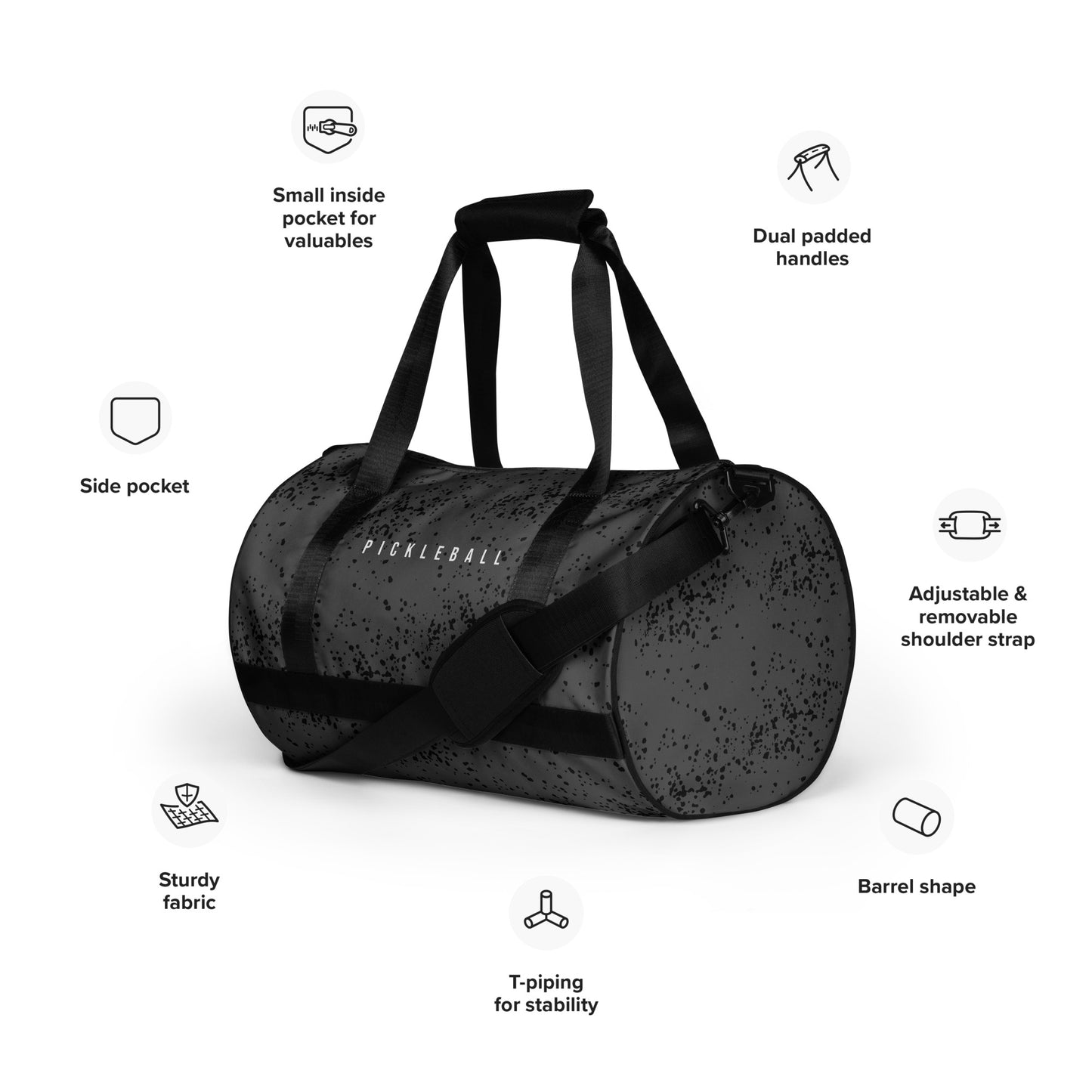 Black Spray Pickleball Bag