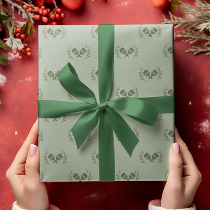 (Out of Stock) Pickle Me Green Wrapping Paper