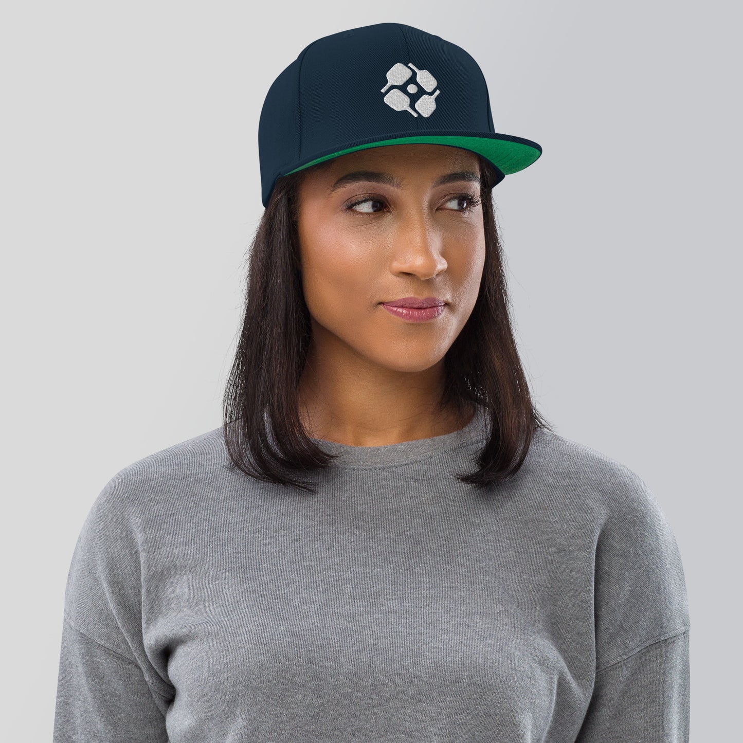 Geo-Pickleball Embroidered Snapback Hat