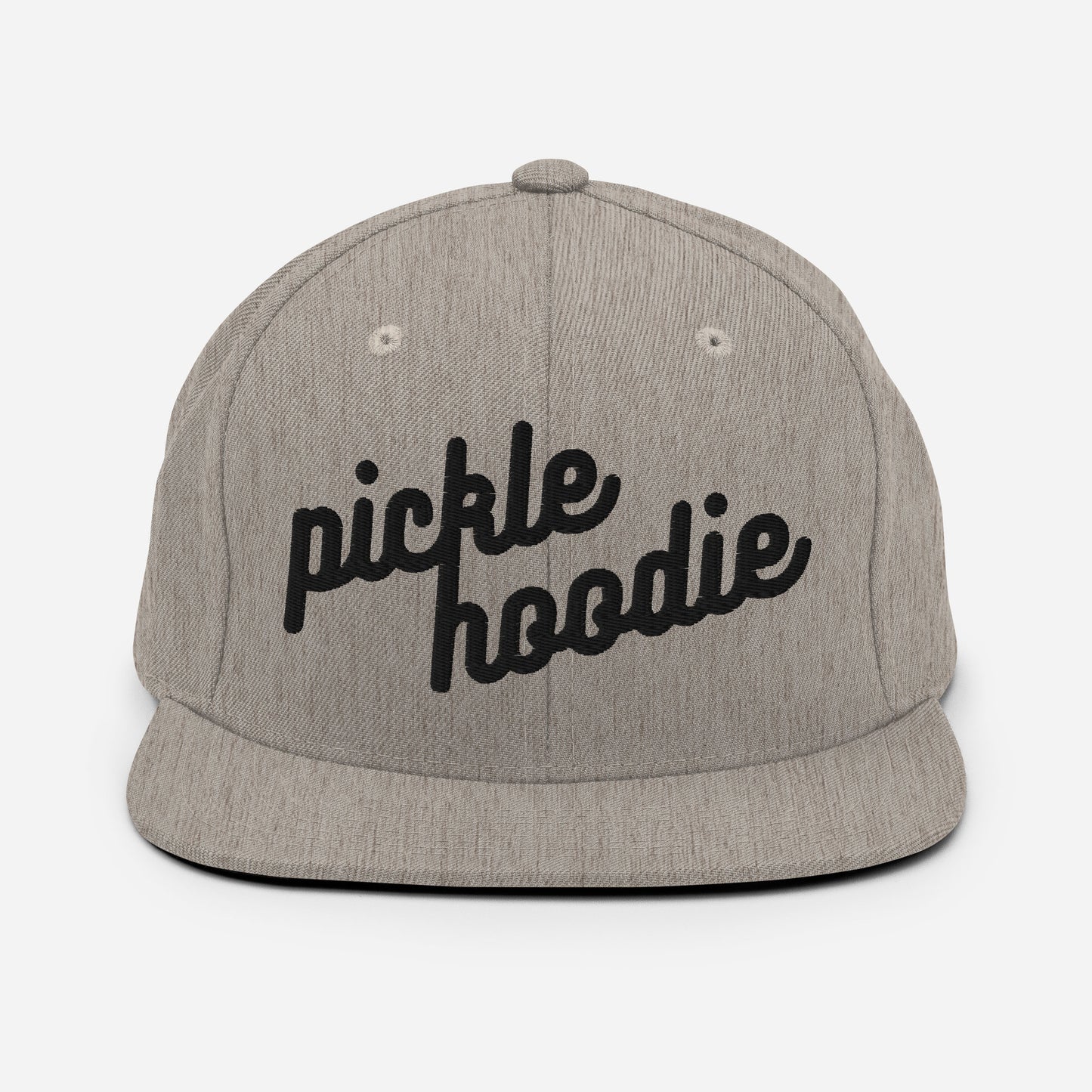 Picklehoodie 3D Puff Embroidered Snapback Hat