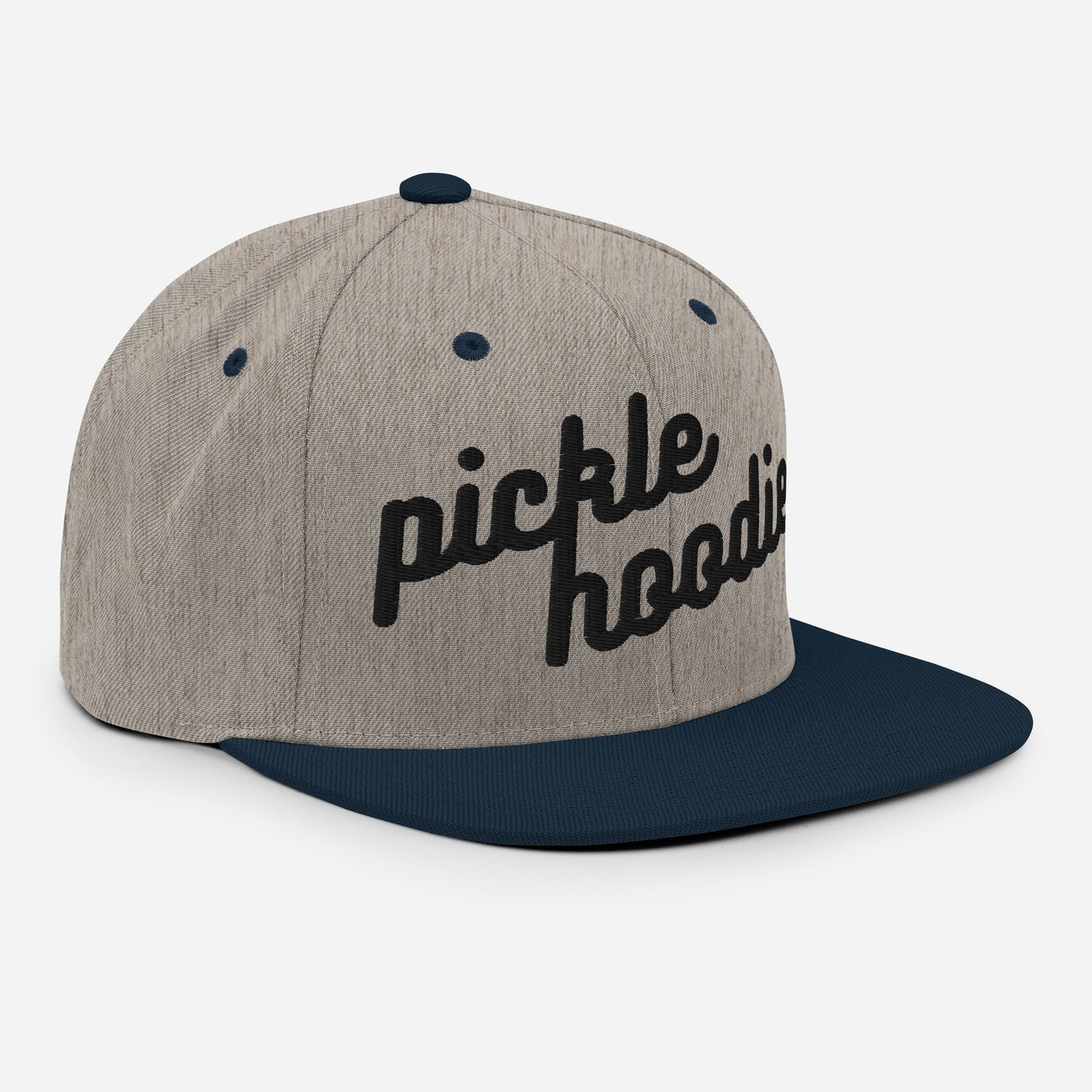 Picklehoodie 3D Puff Embroidered Snapback Hat