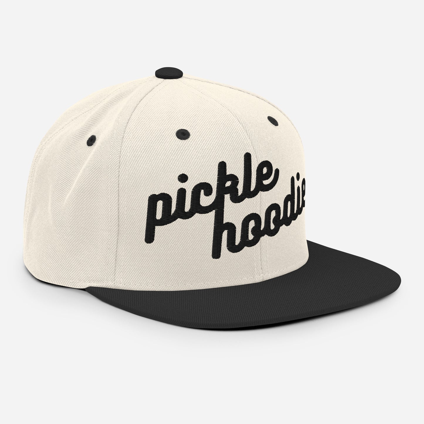 Picklehoodie 3D Puff Embroidered Snapback Hat