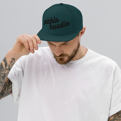 Picklehoodie 3D Puff Embroidered Snapback Hat