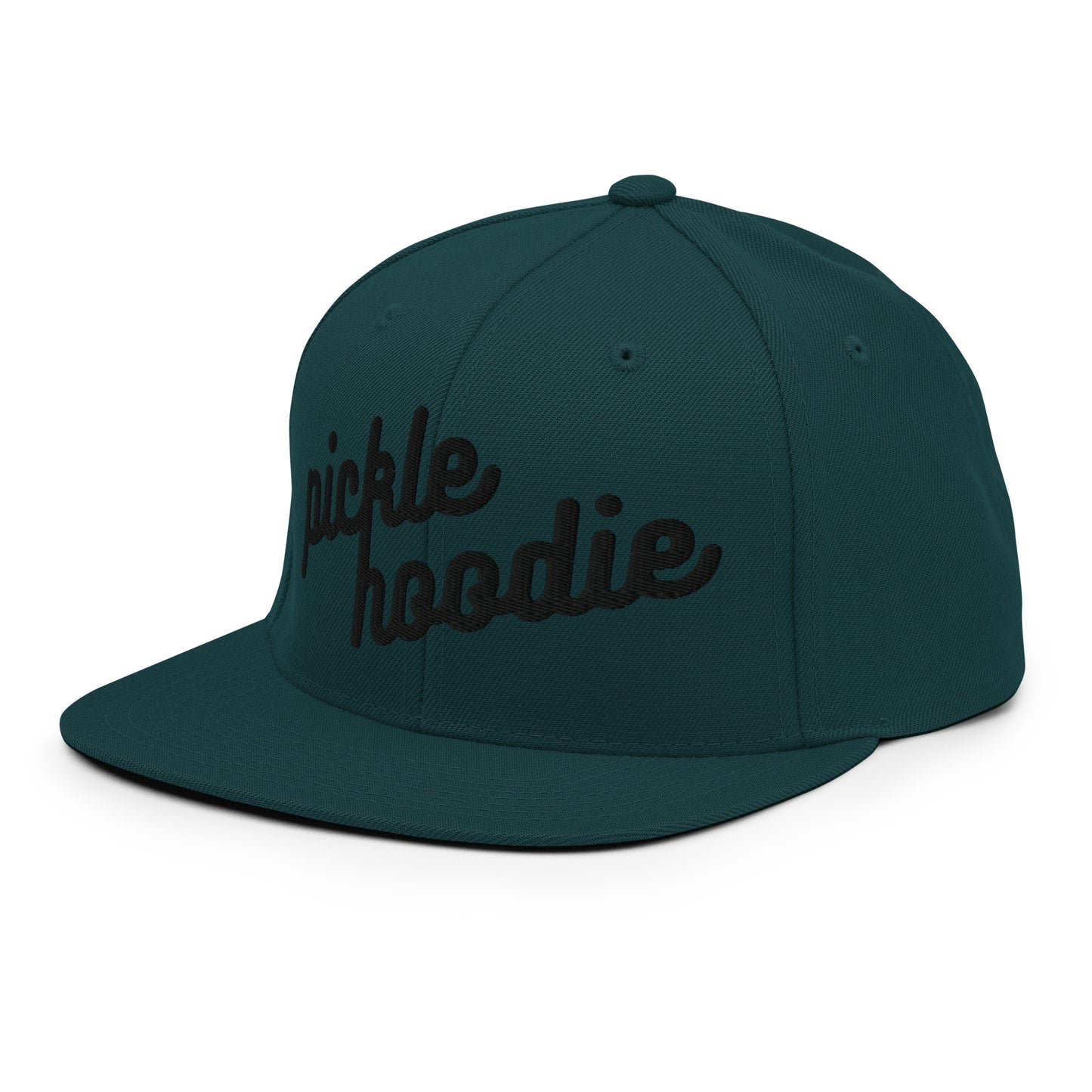 Picklehoodie 3D Puff Embroidered Snapback Hat