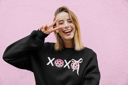 XOXO Coquette Pickleball Crewneck Sweatshirt