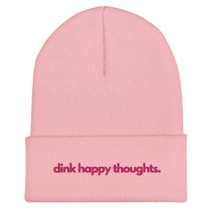 Dink Happy Thoughts Embroidered Cuffed Beanie