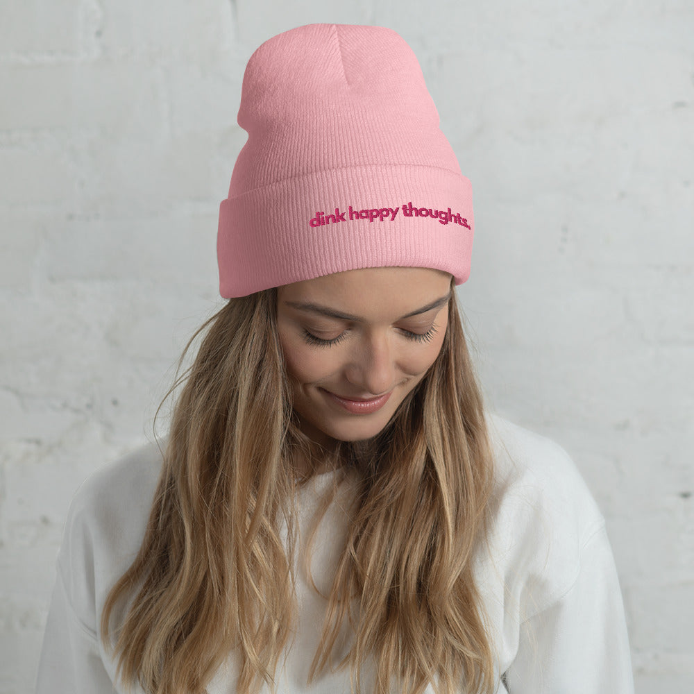 Dink Happy Thoughts Embroidered Cuffed Beanie