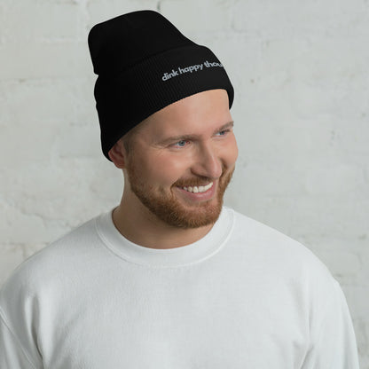 Dink Happy Thoughts Embroidered Cuffed Beanie