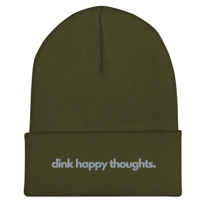 Dink Happy Thoughts Embroidered Cuffed Beanie