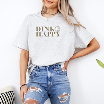 Dink Happy Smiley Cotton Unisex Tee