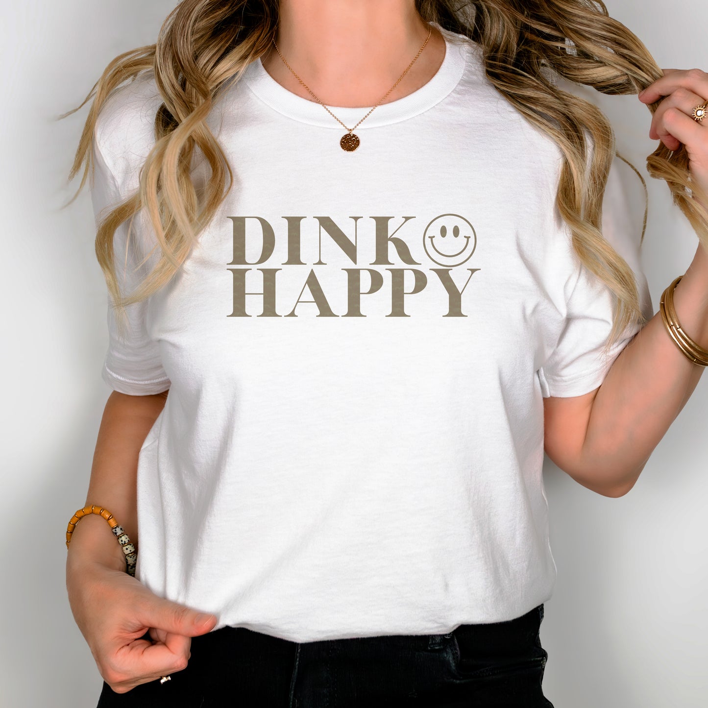 Dink Happy Smiley Cotton Unisex Tee