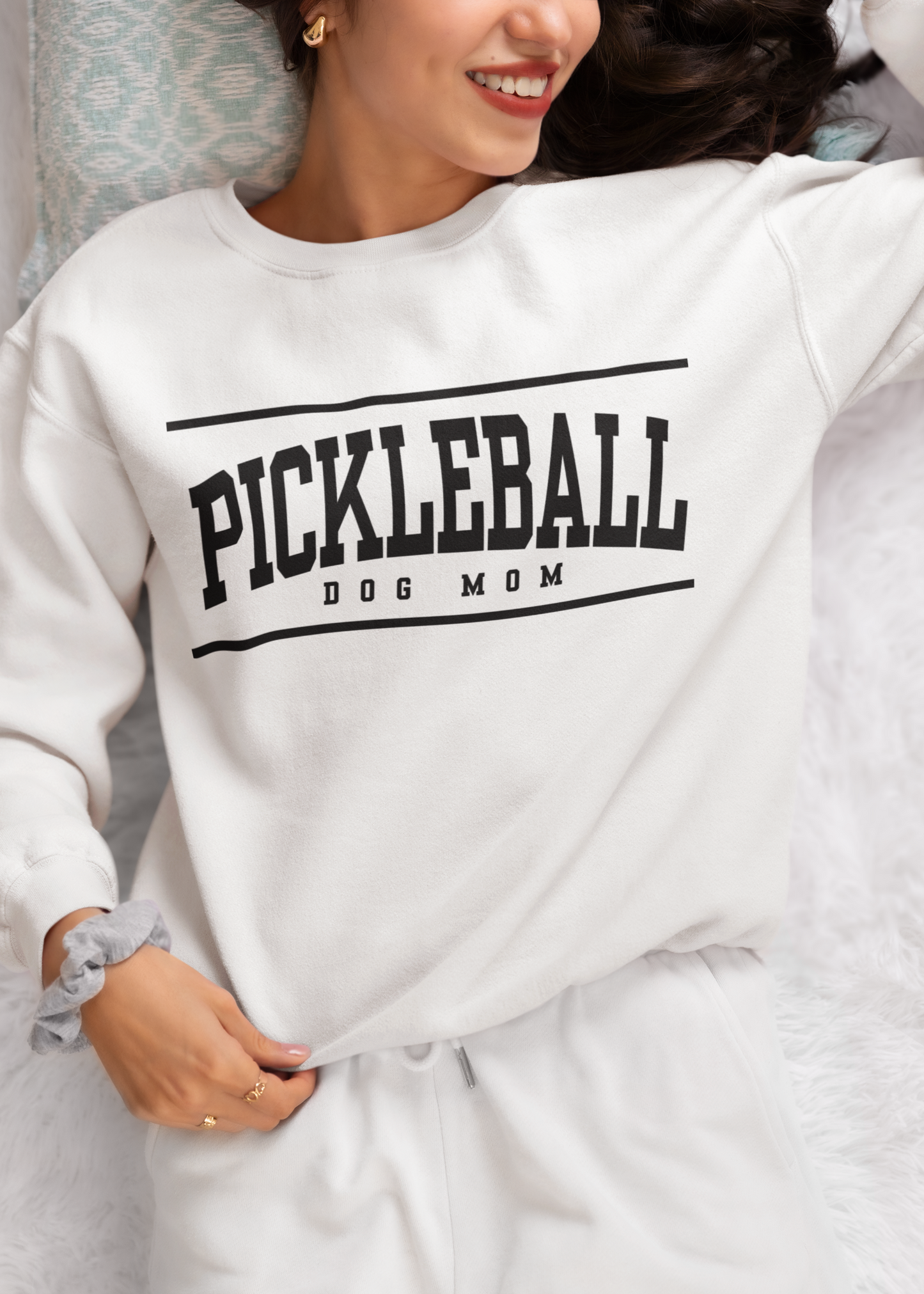 Pickleball Dog Mom Premium Sweatshirt