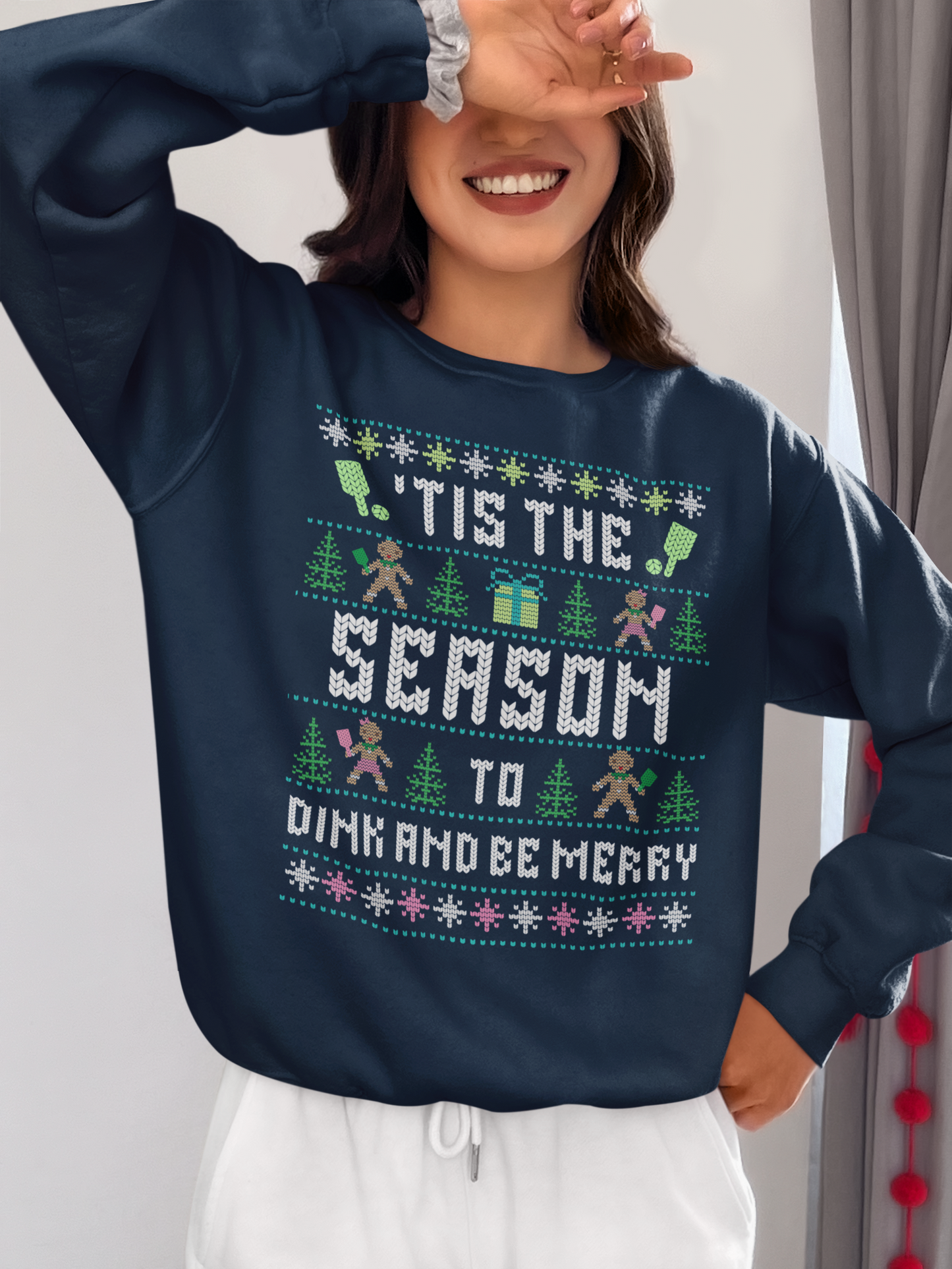 Tis the Season Ugly Pickleball Christmas Sweater