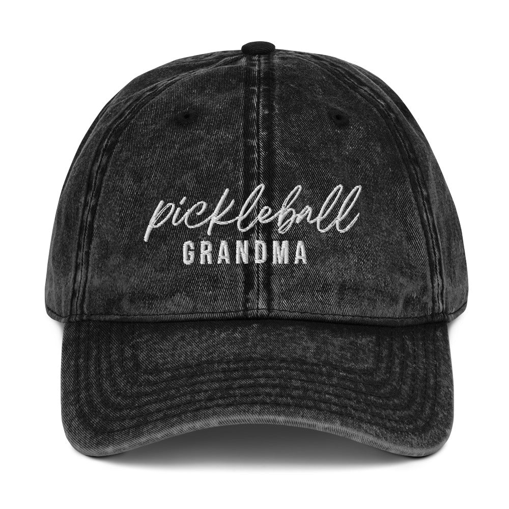 Pickleball Grandma Vintage Cotton Twill Cap