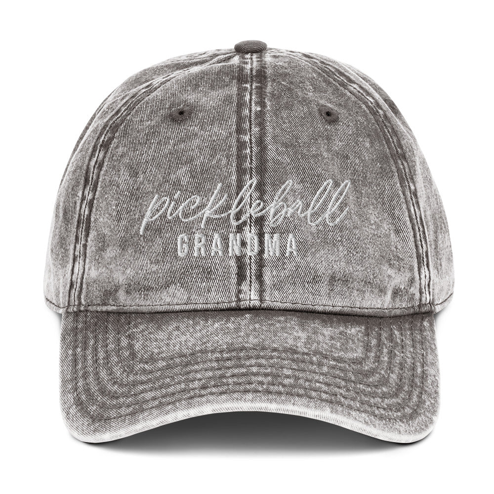 Pickleball Grandma Vintage Cotton Twill Cap