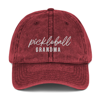 Pickleball Grandma Vintage Cotton Twill Cap