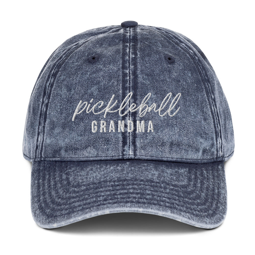 Pickleball Grandma Vintage Cotton Twill Cap