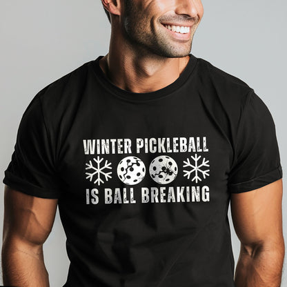 Winter Pickleball Is Ball Breaking Softstyle Unisex Tee