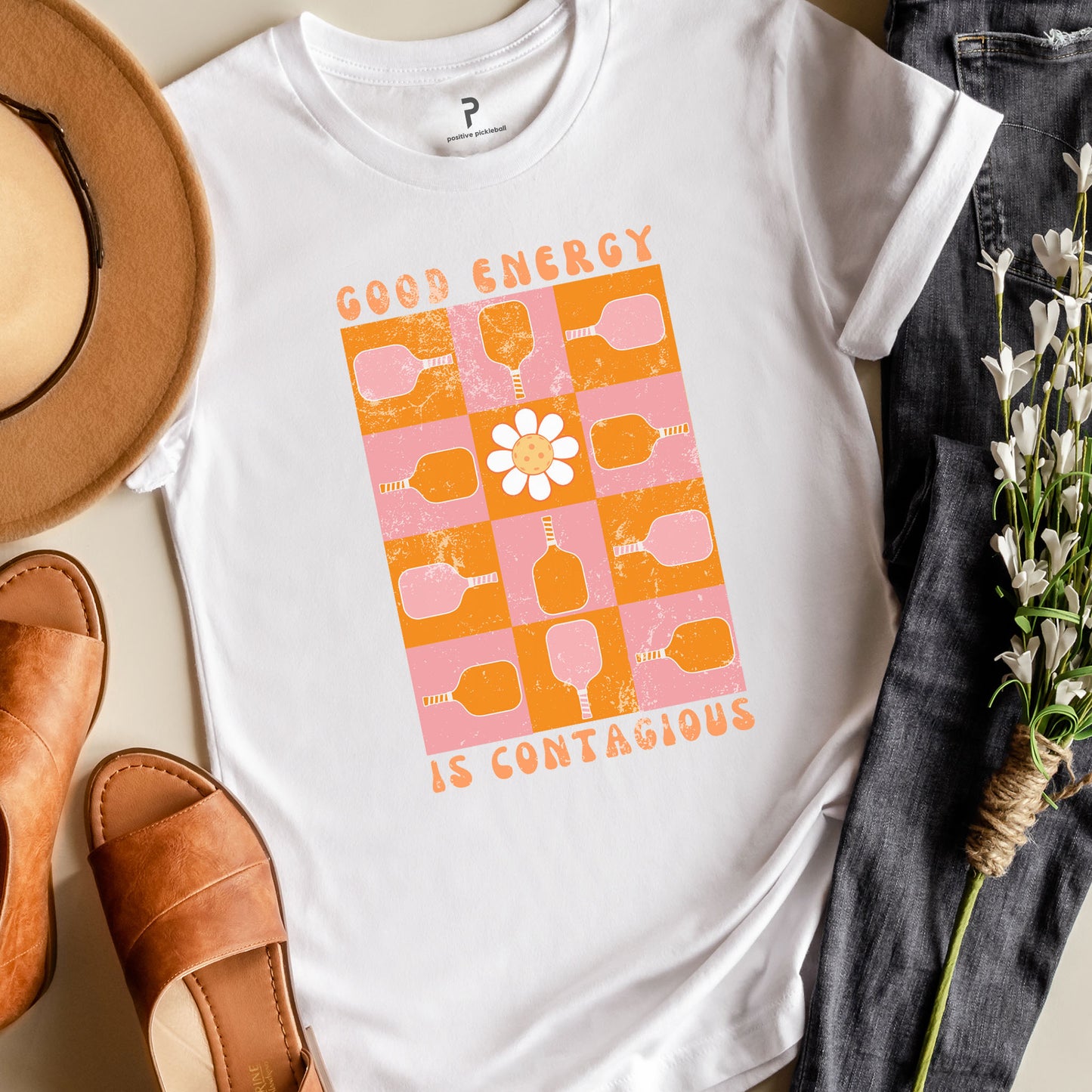 Good Energy is Contagious Bold Unisex Cotton Tee