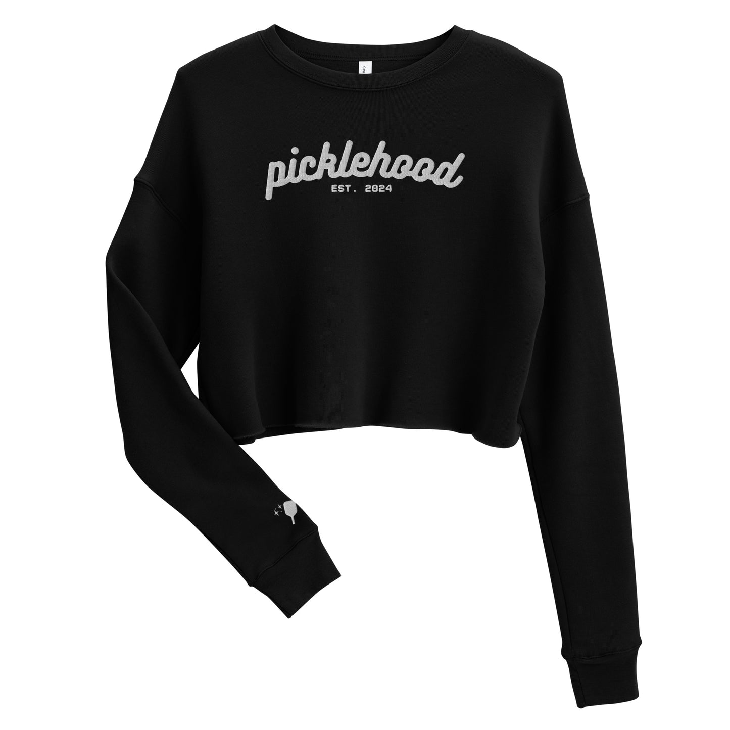 Embroidered Crop Picklehood Sweatshirt